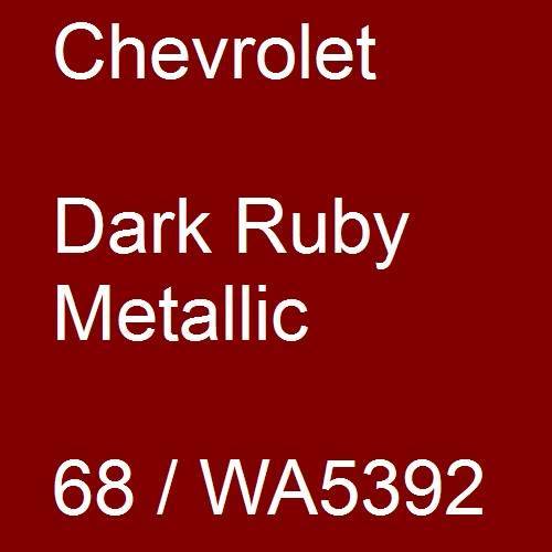 Chevrolet, Dark Ruby Metallic, 68 / WA5392.